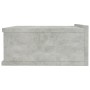 Mesitas de noche flotantes 2 ud madera ingeniería gris hormigón de vidaXL, Mesitas de noche - Ref: Foro24-800315, Precio: 37,...