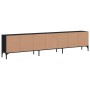 TV-Möbel mit Schublade Holzwerkstoff schwarz 200x25x44 cm von , TV-Möbel - Ref: Foro24-838988, Preis: 125,89 €, Rabatt: %