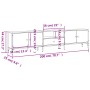 Mueble de TV con cajón madera de ingeniería negro 200x25x44 cm de , Muebles TV - Ref: Foro24-838988, Precio: 125,89 €, Descue...