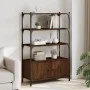 Bookshelf 3 shelves wood engineering brown 70x30x109.5 cm by , Bookcases and shelves - Ref: Foro24-838997, Price: 63,66 €, Di...