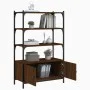 Bookshelf 3 shelves wood engineering brown 70x30x109.5 cm by , Bookcases and shelves - Ref: Foro24-838997, Price: 63,66 €, Di...
