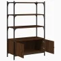 Bookshelf 3 shelves wood engineering brown 70x30x109.5 cm by , Bookcases and shelves - Ref: Foro24-838997, Price: 63,66 €, Di...