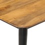 Mesa de centro madera maciza de mango y hierro 110x50x40 cm