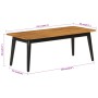 Solid mango wood and iron coffee table 110x50x40 cm by , Coffee table - Ref: Foro24-356976, Price: 105,06 €, Discount: %