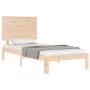 Estructura de cama individual con cabecero madera maciza de , Camas y somieres - Ref: Foro24-3193621, Precio: 91,32 €, Descue...
