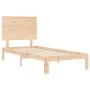 Einzelbettgestell mit Kopfteil aus Massivholz von , Betten und Lattenroste - Ref: Foro24-3193621, Preis: 91,32 €, Rabatt: %