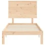 Estructura de cama individual con cabecero madera maciza de , Camas y somieres - Ref: Foro24-3193621, Precio: 91,32 €, Descue...