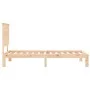 Estructura de cama individual con cabecero madera maciza de , Camas y somieres - Ref: Foro24-3193621, Precio: 91,32 €, Descue...