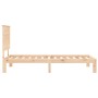 Single bed frame with solid wood headboard by , Beds and slatted bases - Ref: Foro24-3193621, Price: 92,47 €, Discount: %