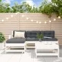 Gartensitzgruppe 5-teilig Massivholz Kiefer Weiß von , Gartensets - Ref: Foro24-3186530, Preis: 348,43 €, Rabatt: %