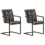 Cantilever dining chairs 2 pcs antique gray genuine leather by , dining chairs - Ref: Foro24-321850, Price: 276,58 €, Discoun...