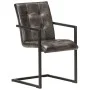 Cantilever dining chairs 2 pcs antique gray genuine leather by , dining chairs - Ref: Foro24-321850, Price: 276,58 €, Discoun...