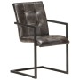 Sillas voladizas comedor 2 uds cuero auténtico gris envejecido de , Sillas de comedor - Ref: Foro24-321850, Precio: 281,01 €,...