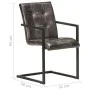Cantilever dining chairs 2 pcs antique gray genuine leather by , dining chairs - Ref: Foro24-321850, Price: 276,58 €, Discoun...