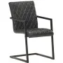 Sillas voladizas de comedor 4 unidades cuero auténtico negro de , Sillas de comedor - Ref: Foro24-3057794, Precio: 546,42 €, ...