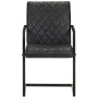 Sillas voladizas de comedor 4 unidades cuero auténtico negro de , Sillas de comedor - Ref: Foro24-3057794, Precio: 555,29 €, ...