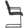 Sillas voladizas de comedor 4 unidades cuero auténtico negro de , Sillas de comedor - Ref: Foro24-3057794, Precio: 546,42 €, ...