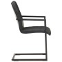 Sillas voladizas de comedor 4 unidades cuero auténtico negro de , Sillas de comedor - Ref: Foro24-3057794, Precio: 555,29 €, ...