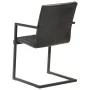 Sillas voladizas de comedor 4 unidades cuero auténtico negro de , Sillas de comedor - Ref: Foro24-3057794, Precio: 546,42 €, ...