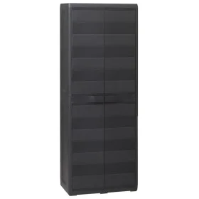 Garden cabinet with 3 shelves black by vidaXL, Lockers and storage cabinets - Ref: Foro24-43702, Price: 191,51 €, Discount: %