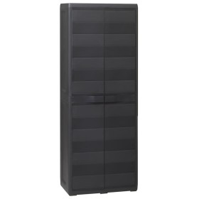 Gartenschrank mit 3 Regalen schwarz von vidaXL, Schließfächer und Lagerschränke - Ref: Foro24-43702, Preis: 197,02 €, Rabatt: %