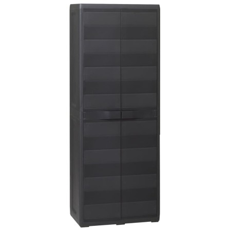 Garden cabinet with 3 shelves black by vidaXL, Lockers and storage cabinets - Ref: Foro24-43702, Price: 188,36 €, Discount: %