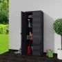 Garden cabinet with 3 shelves black by vidaXL, Lockers and storage cabinets - Ref: Foro24-43702, Price: 191,46 €, Discount: %