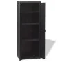 Garden cabinet with 3 shelves black by vidaXL, Lockers and storage cabinets - Ref: Foro24-43702, Price: 191,46 €, Discount: %