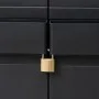 Garden cabinet with 3 shelves black by vidaXL, Lockers and storage cabinets - Ref: Foro24-43702, Price: 191,46 €, Discount: %