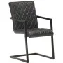 Sillas voladizas de comedor 2 unidades cuero auténtico negro de , Sillas de comedor - Ref: Foro24-321844, Precio: 275,05 €, D...