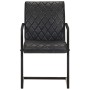 Sillas voladizas de comedor 2 unidades cuero auténtico negro de , Sillas de comedor - Ref: Foro24-321844, Precio: 279,50 €, D...