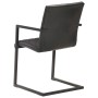 Sillas voladizas de comedor 2 unidades cuero auténtico negro de , Sillas de comedor - Ref: Foro24-321844, Precio: 279,50 €, D...