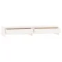 Solid white pine wood monitor stand 100x27x15 cm by , Computer bases and risers - Ref: Foro24-813960, Price: 59,48 €, Discoun...