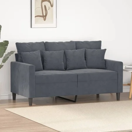 Zweiplätziges Samtsofa in dunkelgrau, 120 cm. von , Sofas - Ref: Foro24-359294, Preis: 236,34 €, Rabatt: %