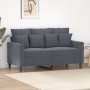 Sofá de 2 plazas de terciopelo gris oscuro 120 cm by , Sofas - Ref: Foro24-359294, Price: 247,58 €, Discount: %