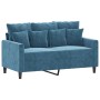Dreiteiliges Sofaset mit blauen Samtkissen. von , Sofas - Ref: Foro24-3201689, Preis: 651,83 €, Rabatt: %