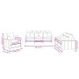 Dreiteiliges Sofaset mit blauen Samtkissen. von , Sofas - Ref: Foro24-3201689, Preis: 651,83 €, Rabatt: %