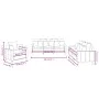 Dreiteiliges Sofaset mit blauen Samtkissen. von , Sofas - Ref: Foro24-3201689, Preis: 689,75 €, Rabatt: %