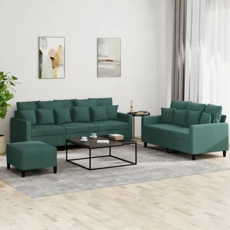 Juego de sofás con cojines 3 piezas terciopelo verde oscuro by , Sofas - Ref: Foro24-3201732, Price: 517,43 €, Discount: %