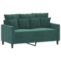 Juego de sofás con cojines 3 piezas terciopelo verde oscuro de , Sofás - Ref: Foro24-3201732, Precio: 490,06 €, Descuento: %