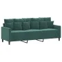 Juego de sofás con cojines 3 piezas terciopelo verde oscuro by , Sofas - Ref: Foro24-3201732, Price: 517,43 €, Discount: %