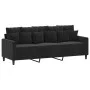Sofá de 3 plazas terciopelo negro 180 cm by , Sofas - Ref: Foro24-359318, Price: 248,33 €, Discount: %