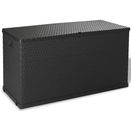 Anthracite rattan PP garden storage box 120x56x63cm by vidaXL, Outdoor storage boxes - Ref: Foro24-43711, Price: 126,63 €, Di...