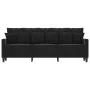 Sofá de 3 plazas terciopelo negro 180 cm by , Sofas - Ref: Foro24-359318, Price: 248,33 €, Discount: %