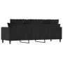 Sofá de 3 plazas terciopelo negro 180 cm by , Sofas - Ref: Foro24-359318, Price: 248,33 €, Discount: %