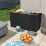 Anthracite rattan PP garden storage box 120x56x63cm by vidaXL, Outdoor storage boxes - Ref: Foro24-43711, Price: 126,63 €, Di...