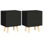 Mesitas de noche 2 unidades madera maciza pino negro 40x30x50cm de vidaXL, Mesitas de noche - Ref: Foro24-285225, Precio: 68,...