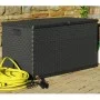 Anthracite rattan PP garden storage box 120x56x63cm by vidaXL, Outdoor storage boxes - Ref: Foro24-43711, Price: 126,63 €, Di...
