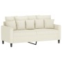 Sofá de 2 plazas terciopelo color crema 140 cm by , Sofas - Ref: Foro24-359311, Price: 250,07 €, Discount: %