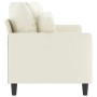 Zweisitzer-Sofa aus cremefarbenem Samtstoff, 140 cm. von , Sofas - Ref: Foro24-359311, Preis: 250,07 €, Rabatt: %